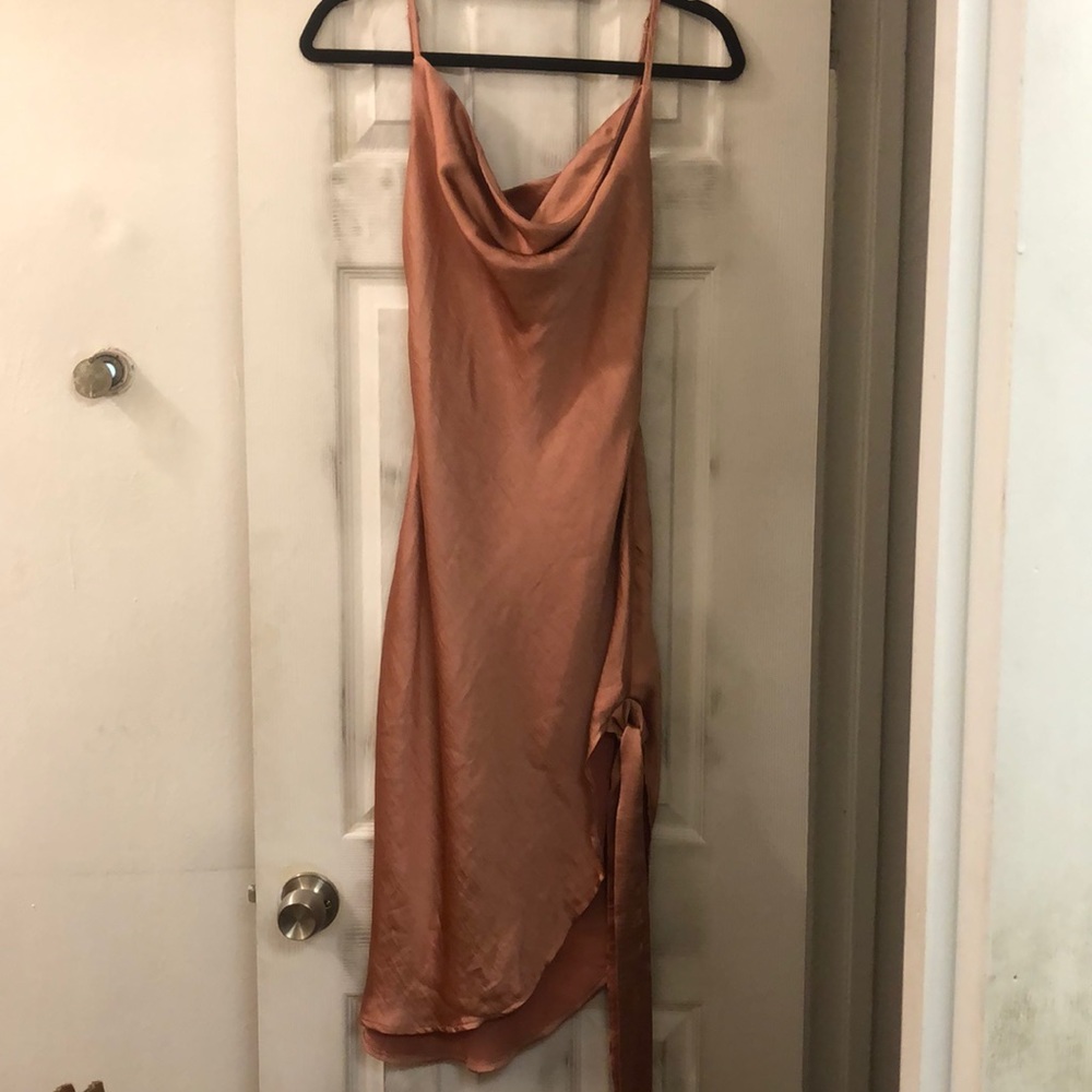 Lola May Pink MIDI Slip Dress